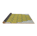 Thickness of Patterned Mustard Yellow Novelty Rug, pat1730