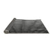 Thickness of Patterned Charcoal Black Novelty Rug, pat1731