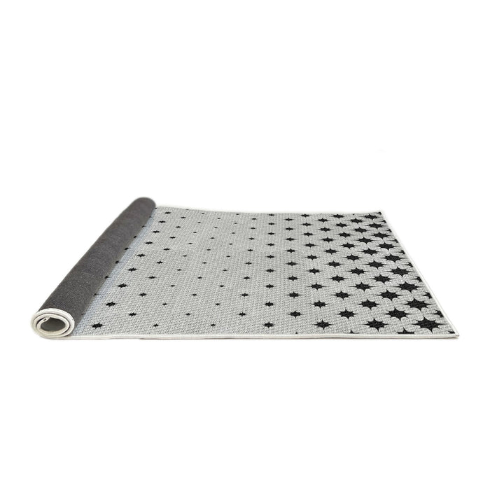 Thickness of Patterned Off-White Modern Rug, pat1736