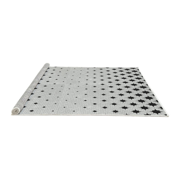 Serging Thickness of Patterned Off-White Abstract Machine Washable Rug, wshpat1736