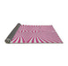 Thickness of Patterned Deep Pink Modern Rug, pat1740