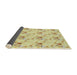Thickness of Patterned Caramel Brown Novelty Rug, pat1741