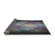 Thickness of Patterned Charcoal Black Modern Rug, pat1755