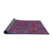 Thickness of Patterned Plum Purple Modern Rug, pat1756