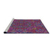 Serging Thickness of Machine Washable Transitional Plum Velvet Purple Rug, wshpat1756