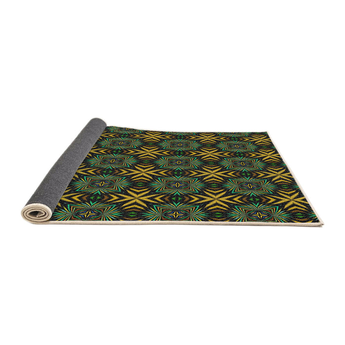 Thickness of Patterned Mid Gray Novelty Rug, pat1760