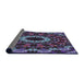 Thickness of Patterned Lavender Purple Modern Rug, pat1764