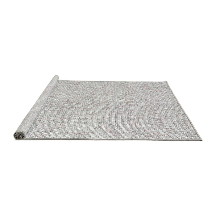 Serging Thickness of Machine Washable Transitional Dark Gray Rug, wshpat1765