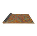 Thickness of Patterned Copper Green Modern Rug, pat1777