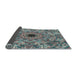 Thickness of Patterned Gray Novelty Rug, pat1779