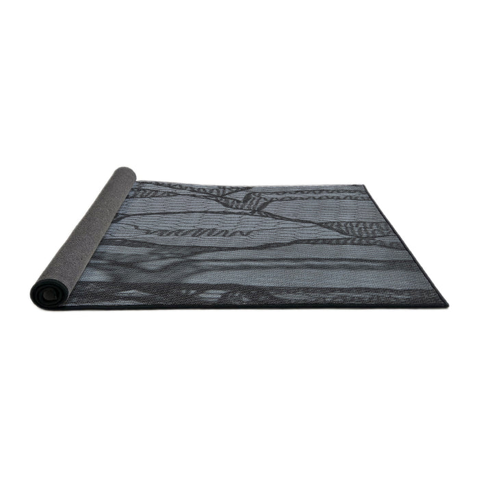 Thickness of Patterned Dark Gray Novelty Rug, pat1785