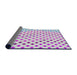 Thickness of Patterned Water Blue Novelty Rug, pat1787