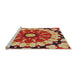 Serging Thickness of Machine Washable Transitional Red Rug, wshpat179