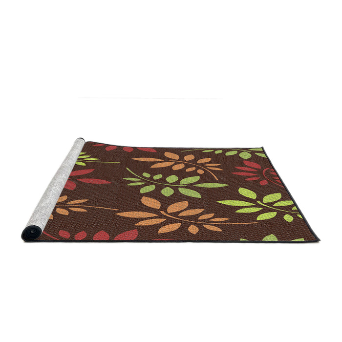Serging Thickness of Machine Washable Transitional Red Rug, wshpat1801