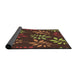 Thickness of Patterned Red Novelty Rug, pat1801