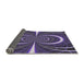 Thickness of Patterned Lavender Purple Novelty Rug, pat1808