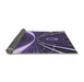 Thickness of Patterned Lavender Purple Novelty Rug, pat1809