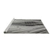 Serging Thickness of Machine Washable Transitional Gray Rug, wshpat1814