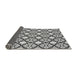 Thickness of Patterned Platinum Gray Novelty Rug, pat1838