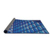 Thickness of Patterned Blue Novelty Rug, pat1842