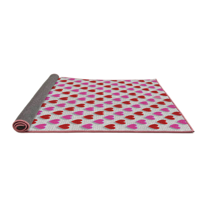 Thickness of Patterned Pink Novelty Rug, pat1850
