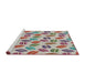 Serging Thickness of Machine Washable Transitional Rosy-Finch Purple Rug, wshpat1856