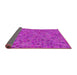 Thickness of Patterned Violet Purple Modern Rug, pat1860