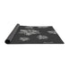 Thickness of Patterned Charcoal Black Novelty Rug, pat1865