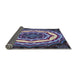 Thickness of Patterned Dark Purple Novelty Rug, pat1873