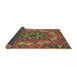 Thickness of Patterned Saffron Red Novelty Rug, pat1876
