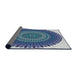 Thickness of Patterned Jeans Blue Novelty Rug, pat1879