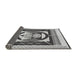 Thickness of Patterned Light Gray Novelty Rug, pat1882