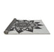 Thickness of Patterned Platinum Gray Novelty Rug, pat1884