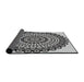 Thickness of Patterned Platinum Gray Novelty Rug, pat1888