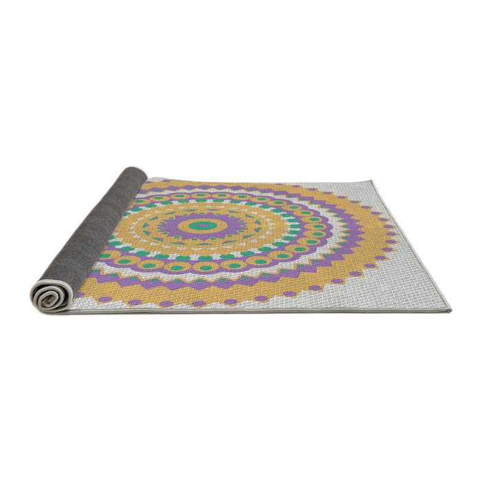 Thickness of Patterned Rose Purple Novelty Rug, pat1899