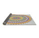 Thickness of Patterned Rose Purple Novelty Rug, pat1899