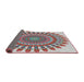 Thickness of Patterned Cherry Red Novelty Rug, pat1911