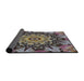 Thickness of Patterned Burgundy Brown Novelty Rug, pat194