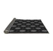 Thickness of Patterned Black Novelty Rug, pat1942