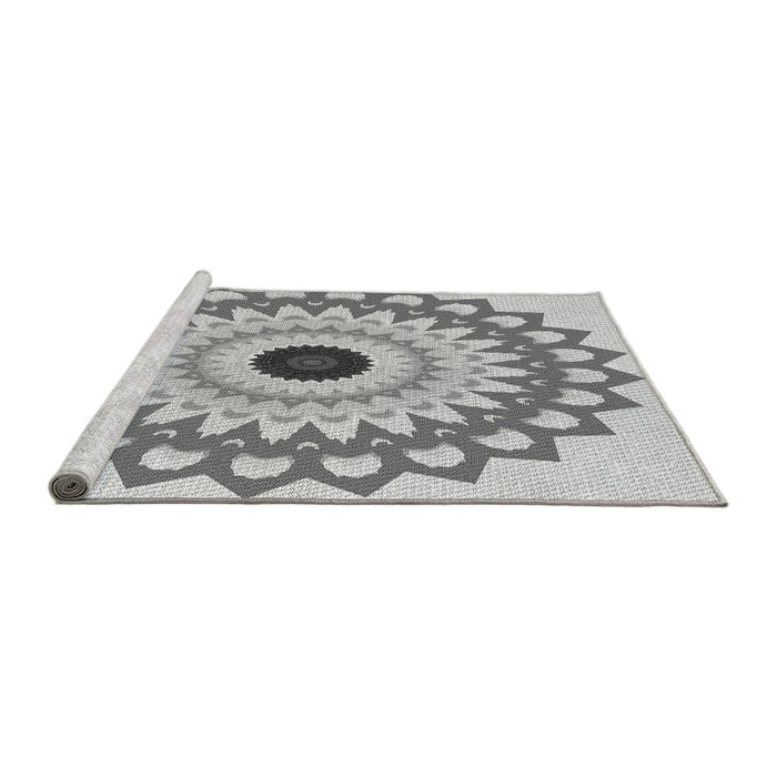 Serging Thickness of Machine Washable Transitional Gray Rug, wshpat1946