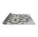 Thickness of Patterned Platinum Gray Novelty Rug, pat1948