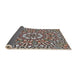 Thickness of Patterned Dark Brown Novelty Rug, pat195