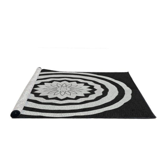 Serging Thickness of Machine Washable Transitional Black Rug, wshpat1955