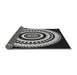 Thickness of Patterned Black Novelty Rug, pat1957