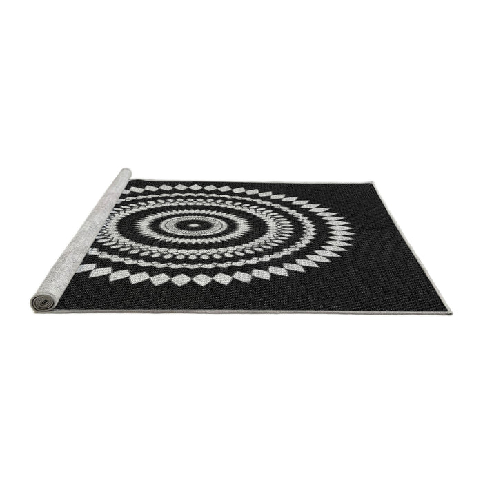 Serging Thickness of Machine Washable Transitional Black Rug, wshpat1958