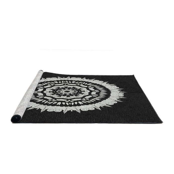 Serging Thickness of Machine Washable Transitional Black Rug, wshpat1959