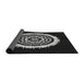 Thickness of Patterned Black Novelty Rug, pat1959