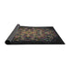 Thickness of Patterned Army Brown Novelty Rug, pat1974
