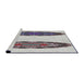 Serging Thickness of Machine Washable Transitional Platinum Gray Rug, wshpat1975