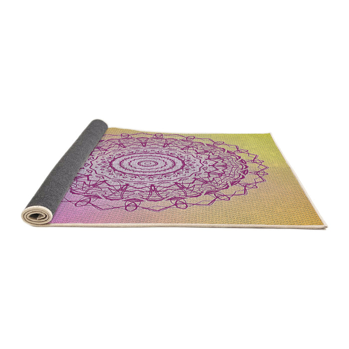 Thickness of Patterned Tulip Pink Novelty Rug, pat1976